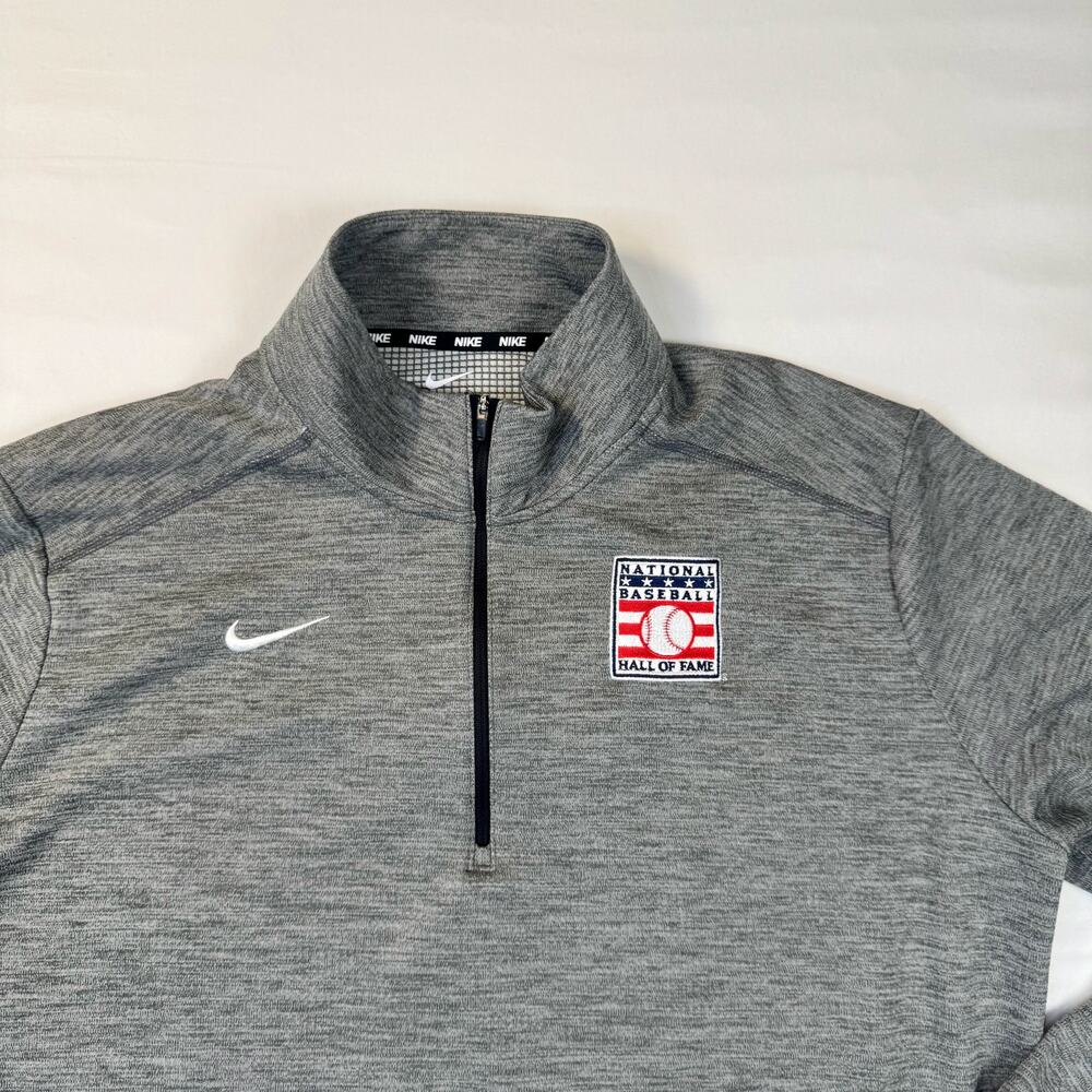 Nike Dri-FIT National Baseball Hall of Fame 1/4 Zip Pullover Gray Men's XL - Picture 15 of 16